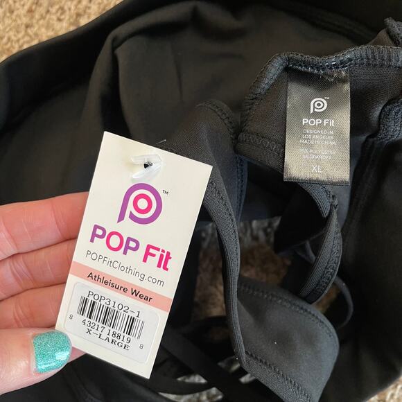 POP Fit | Women's Workout Legging and Top and Bra 5 Piece Bundle | Size: XL - Picture 15 of 15